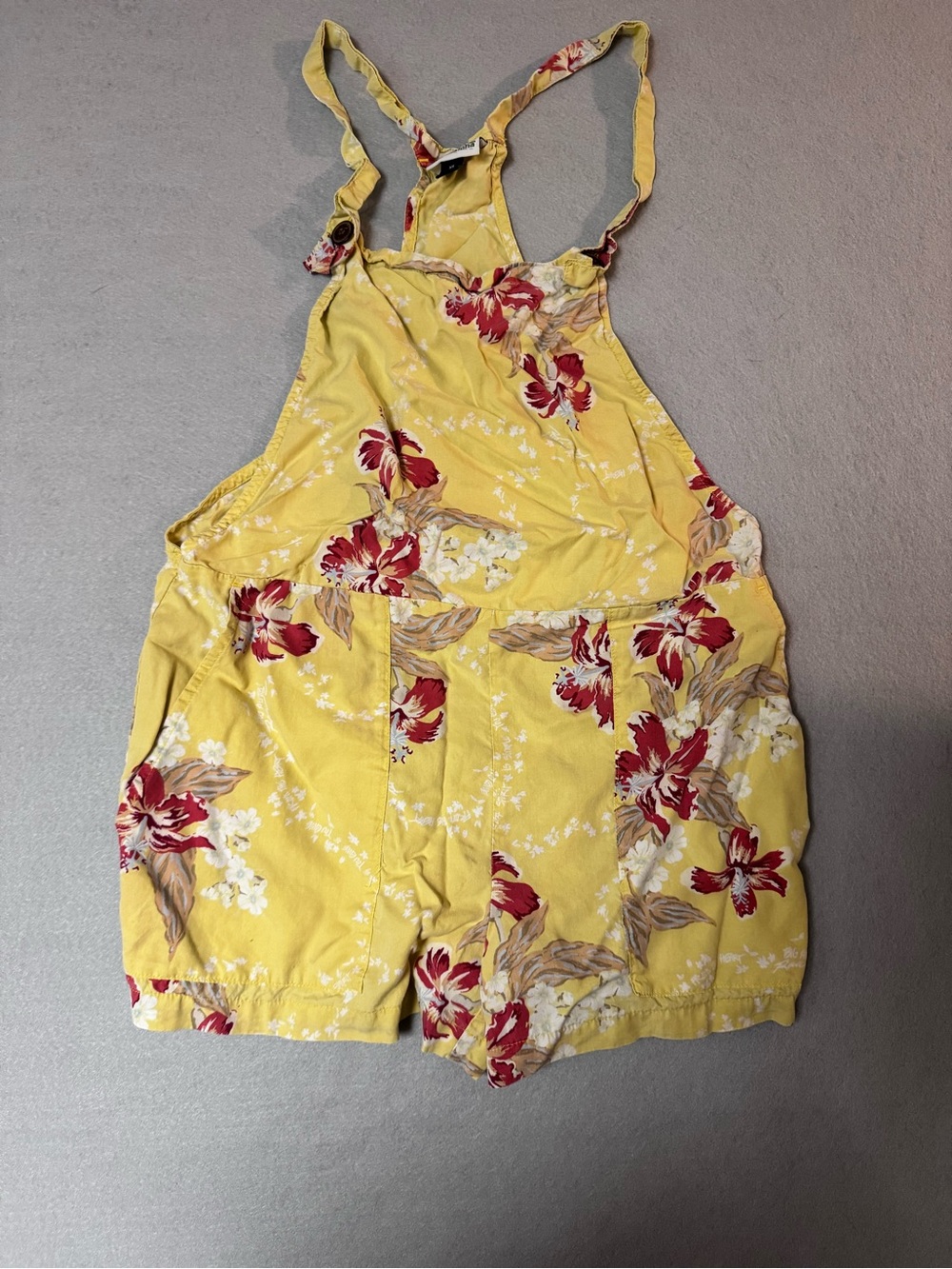 Patagonia Pataloha Yellow Floral Women's Romper Overalls XS - Picture 1 of 6